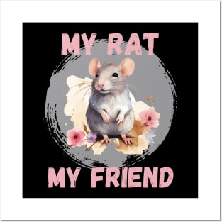 Watercolor Rat My Rat My Friend Posters and Art